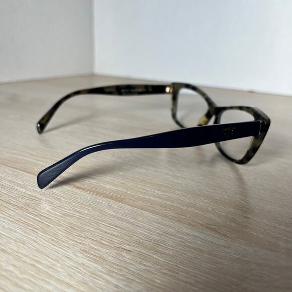 Prada VPR15X 05C-1O1 Eyeglasses Blue Tortoise Cat Eye Full Rim 53-15-140 - Picture 8 of 9